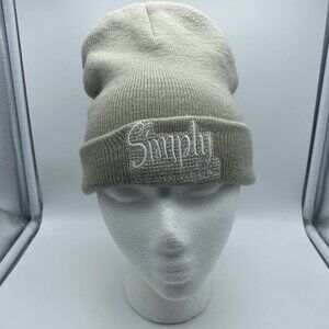 Simply Beverages Tan Beanie Hat Knit Stocking Cap Winter Head To Toe Men OSFM